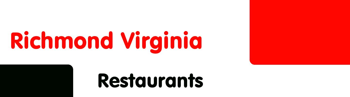 Best restaurants in Richmond Virginia - Rating & Reviews